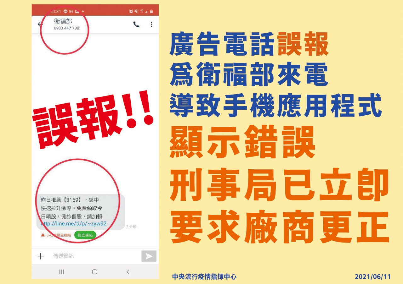 廣告電話誤報為衛福部 刑事局已請「Whoscall」 更正